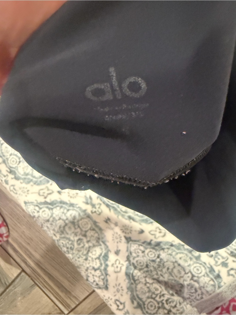 ALO Yoga Black High-Rise  Ripped Leggings - Picture 5 of 5